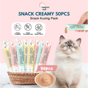 Pakan snack creamy kucing 50 pcs