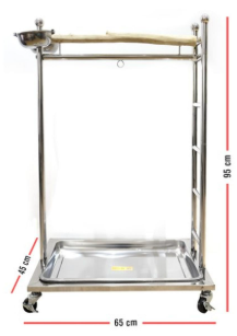 Tangkringan Stainless kayu XL parot